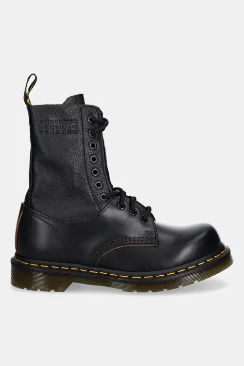 Кожаные полусапоги MM6 Maison Margiela MM6 Maison Margiela x Dr. Martens женские цвет чёрный на платформе S66WU0126.P8030