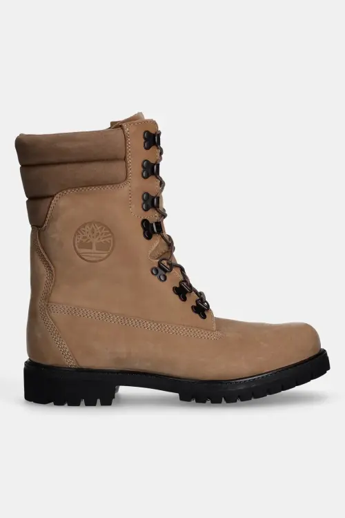Ботинки из нубука Timberland Premium Tall Lace цвет бежевый TB0A2MYWEN31