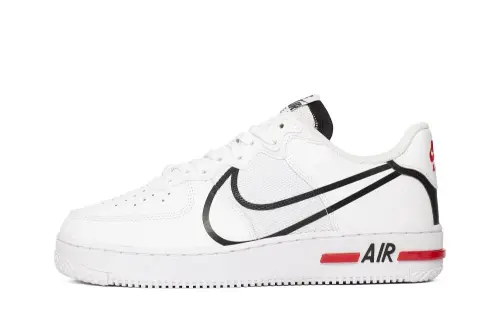 NIKE AIR FORCE 1 LOW REACT WHITE RED