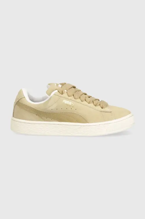 Кожаные кроссовки Puma Suede XL цвет бежевый 395205