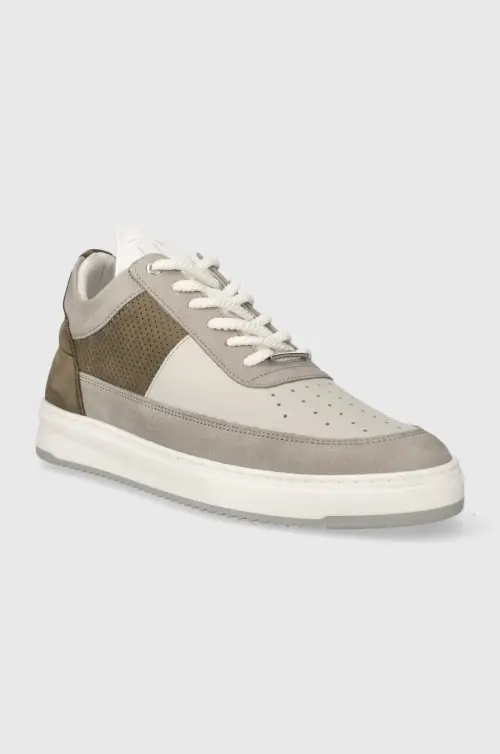 Кожаные кроссовки Filling Pieces Low Top Game цвет серый 10133151174