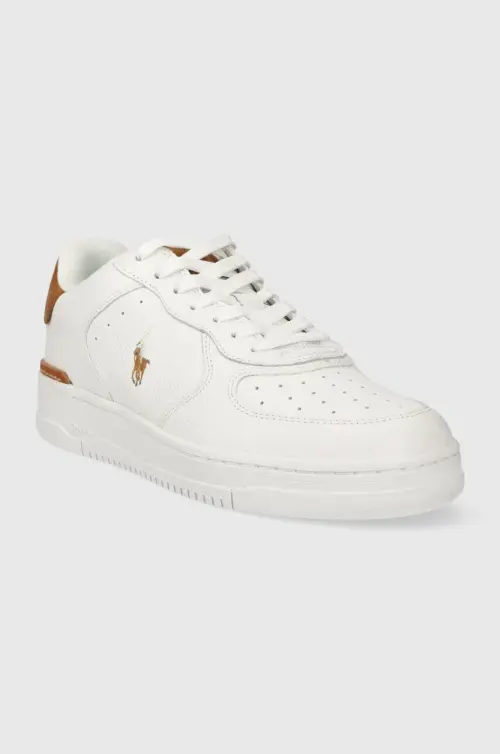 Кожаные кроссовки Polo Ralph Lauren Masters Crt цвет белый 809923071002