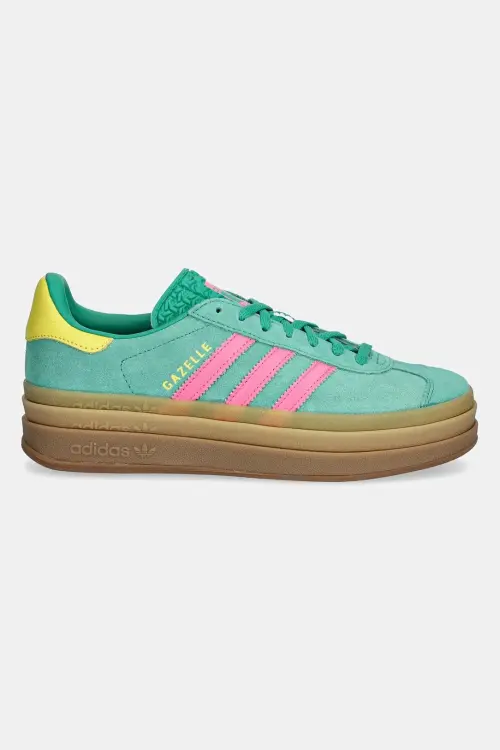 Замшевые кроссовки adidas Originals Gazelle Bold цвет зелёный JH9668
