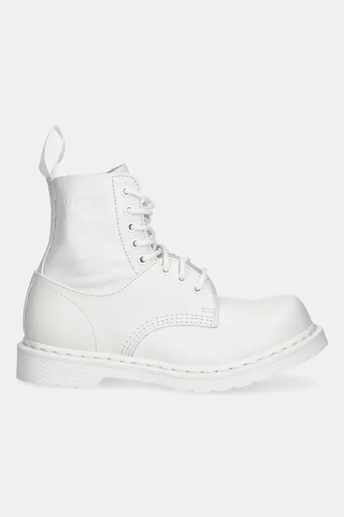 Кожаные полусапоги MM6 Maison Margiela цвет белый на платформе S66WU0128
