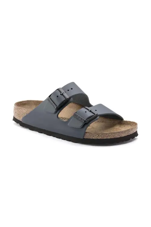 Кожаные шлепанцы Birkenstock Arizona мужские цвет синий