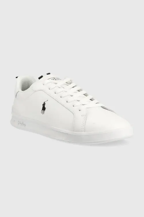 Кожаные кроссовки Polo Ralph Lauren Hrt Ct II цвет белый 809860883006