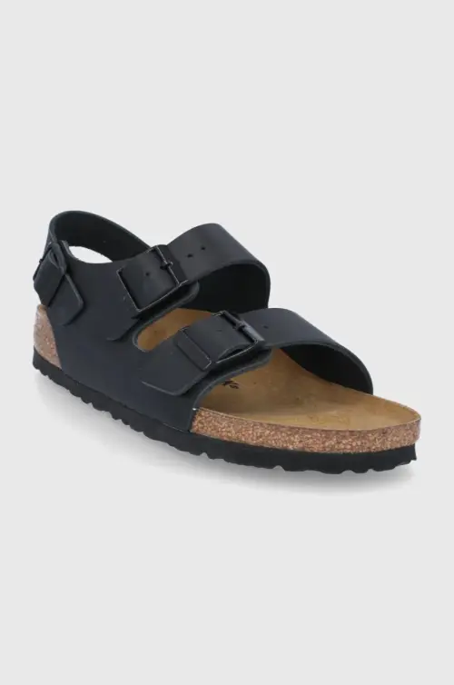 Кожаные сандалии Birkenstock Milano женские цвет чёрный 34193