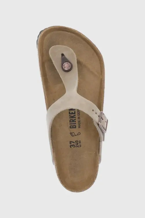 Вьетнамки из нубука Birkenstock Gizeh цвет коричневый