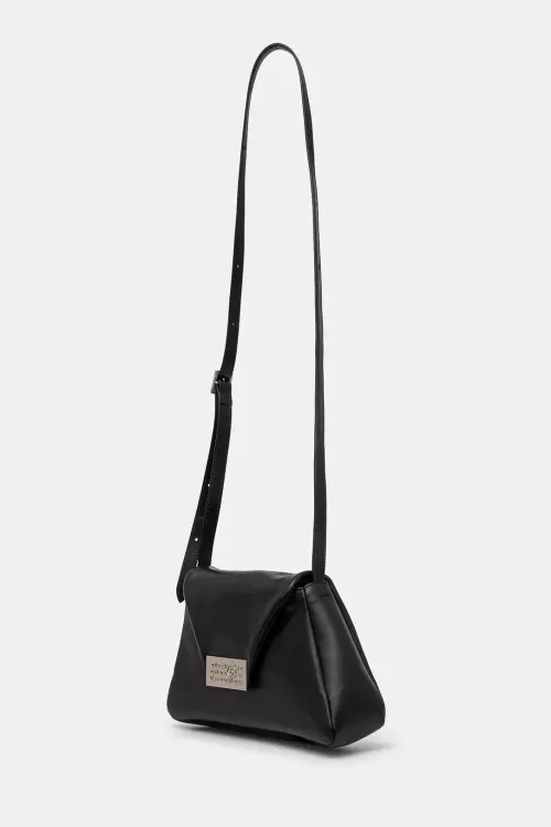 Кожаная сумочка MM6 Maison Margiela цвет чёрный