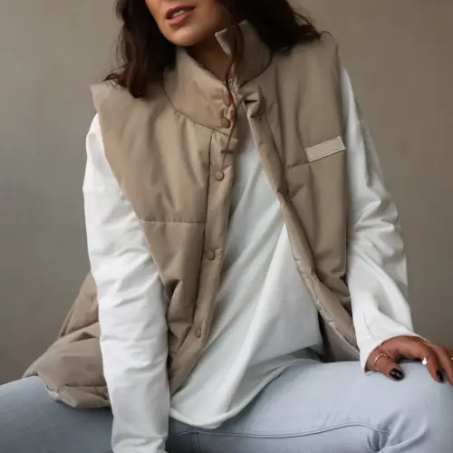 Tassha Yu Puff Baby Vest Latte 