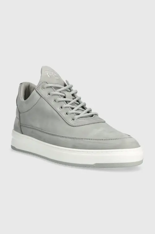 Кроссовки из нубука Filling Pieces Low Top Base цвет серый 10120591288