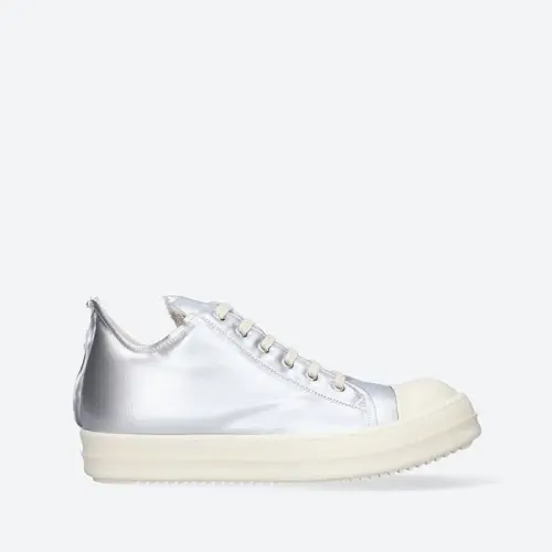 Кроссовки Rick Owens DRKSHDW Low Sneaks DU02A3802 NDA SILVER/MILK/MILK