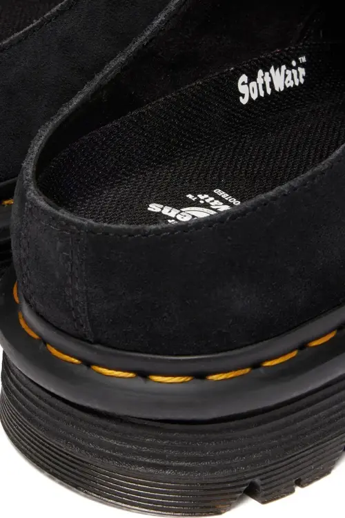 Замшевые шлепанцы Dr. Martens ZebZag AnyWair Mule цвет чёрный