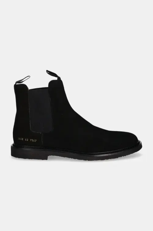 Замшевые ботинки Common Projects Chelsea in Waxed Suede мужские цвет чёрный 2446.7547