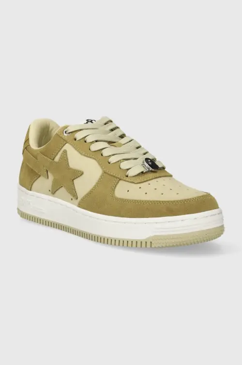 Замшевые кроссовки A Bathing Ape BAPE STA #3 01FWI701008I цвет бежевый