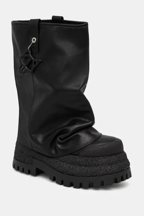 Кожаные ботинки Naked Wolfe Disturb женские цвет чёрный на платформе Disturb Leather Black