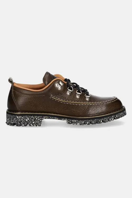 Кожаные кроссовки Fracap Shoes мужские цвет зелёный M61