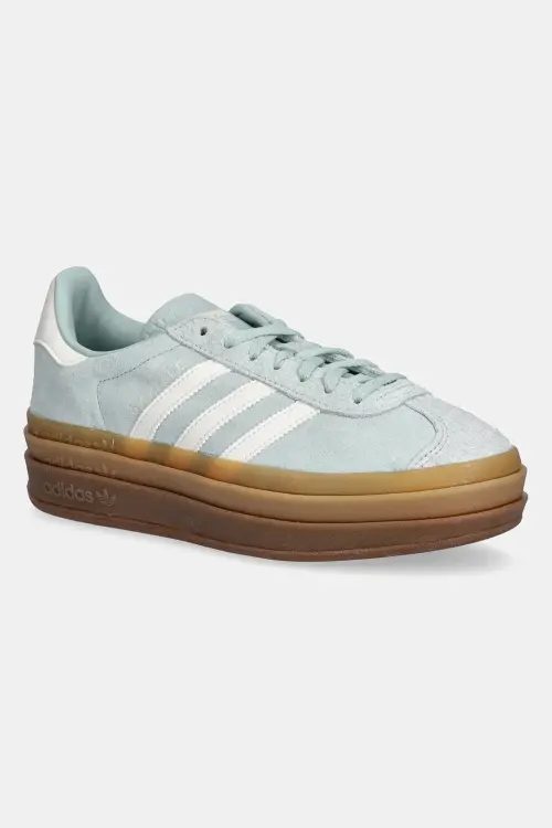 Замшевые кроссовки adidas Originals Gazelle Bold W цвет бирюзовый