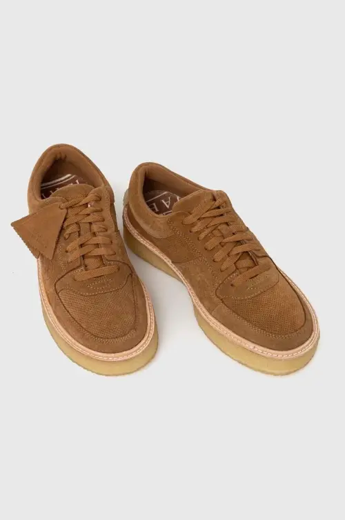 Замшевые кроссовки Clarks Sandford цвет коричневый 26173373