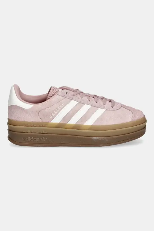 Замшевые кроссовки adidas Originals Gazelle Bold W цвет розовый