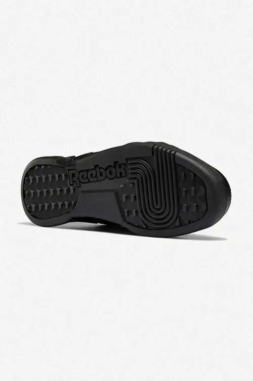 Кожаные кроссовки Reebok Classic Workout Plus цвет чёрный HP5910-black
