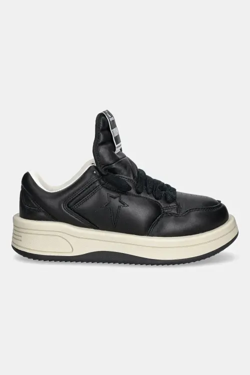 Кожаные кроссовки Rick Owens DRKSHDW x Converse TURBOWPN OX цвет чёрный DC01EX063.A12R0
