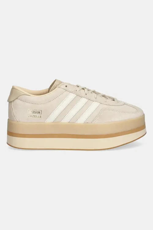 Замшевые кроссовки adidas Originals Gazelle Stack цвет бежевый JQ7666