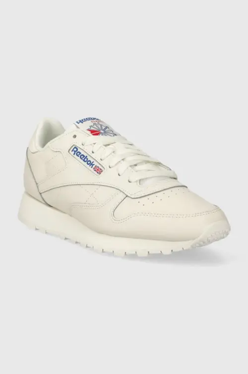 Кожаные кроссовки Reebok Classic CLASSIC LEATHER цвет бежевый