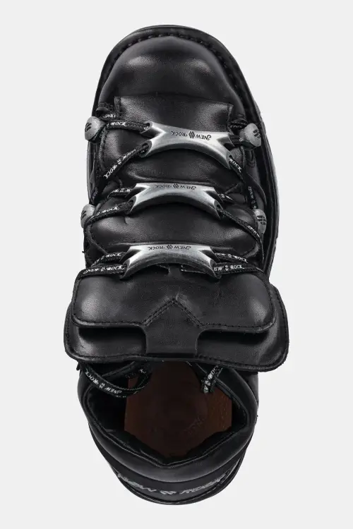 Кожаные кроссовки New Rock ITALI NEGRO, NOMADA NEGRO, NEPTUNO / SPACE цвет чёрный