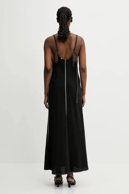 Платье Sportmax Unione цвет чёрный maxi расклешённое