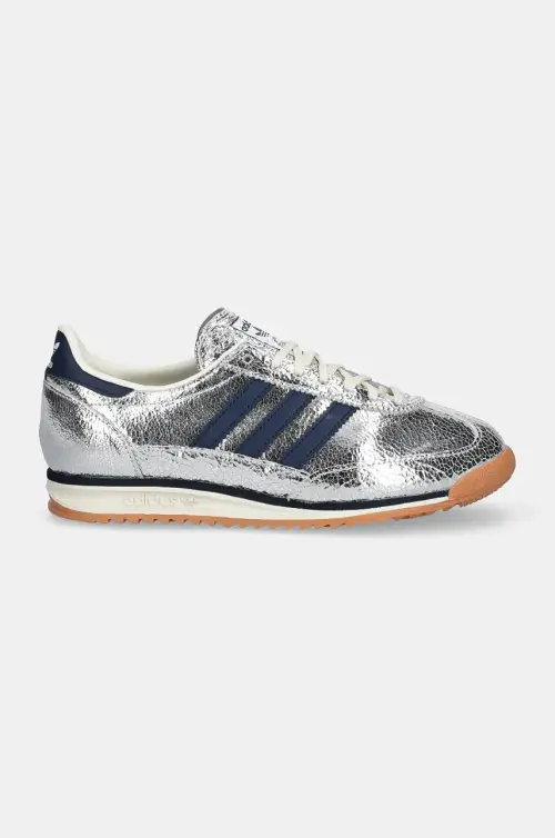 Кожаные кроссовки adidas Originals Sl 72 OG W цвет серебрянный JH8654