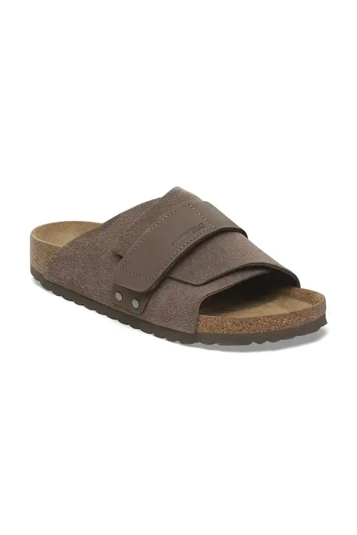 Кожаные шлепанцы Birkenstock Kyoto цвет зелёный 1029138