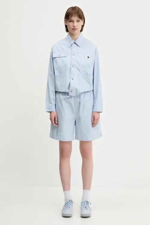 Хлопковые шорты Carhartt WIP Nota Short узор высокая посадка I034554