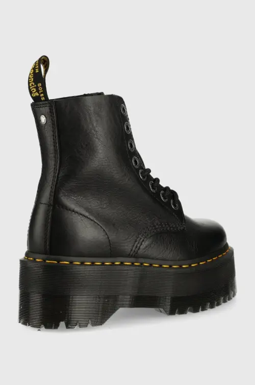 Кожаные полусапоги Dr. Martens женские цвет чёрный на платформе DM26925001.1460.Pascal-Black.Pisa
