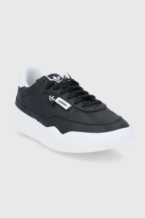 Кожаные ботинки adidas Originals GW8213 цвет чёрный GW8213-FTWWHT