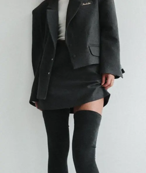 Юбка Tassha Yu Wooly Skirt Grafit Melange 