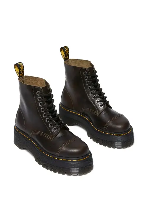 Кожаные полусапоги Dr. Martens Sinclair женские цвет коричневый на платформе DM31993302