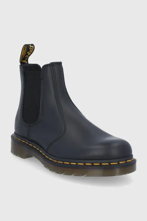 Кожаные полусапоги Dr. Martens 2976 женские цвет чёрный на плоском ходу