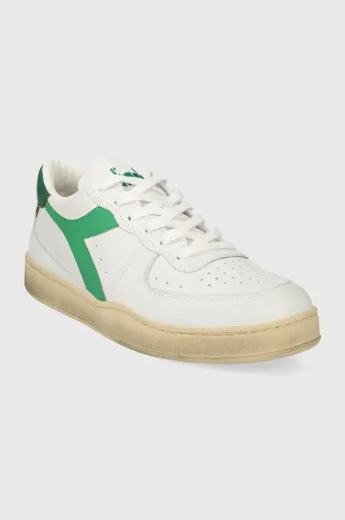 Кожаные кроссовки Diadora MI Basket Low Used цвет белый 201.179043.C6834