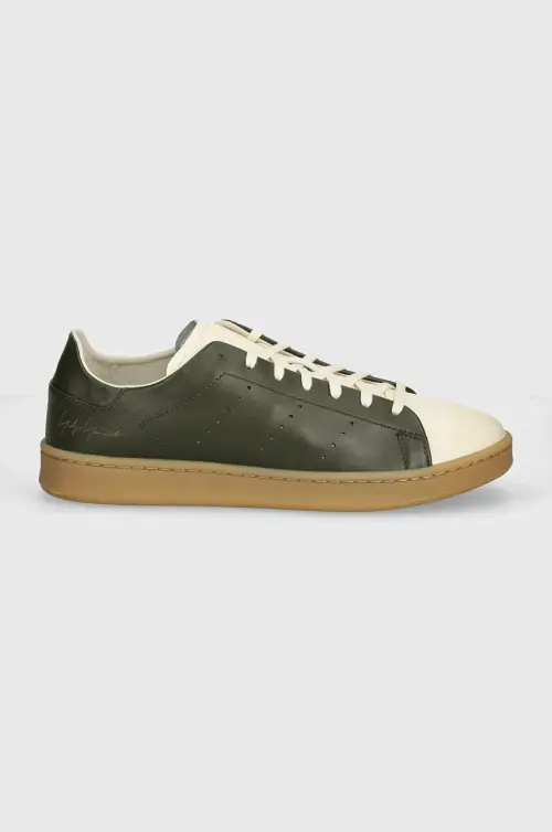Кожаные кроссовки Y-3 Stan Smitch цвет зелёный JH8918