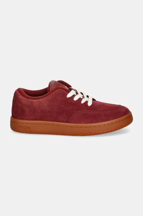 Замшевые кроссовки Kenzo Dome Low Top Sneakers цвет бордовый FD62SN061L56.23
