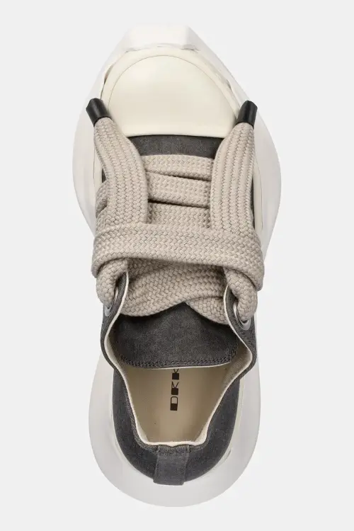 Кеды Rick Owens DRKSHDW Jumbo Laces Abstract Low Sneak цвет серый DS01E3845.SCFW2