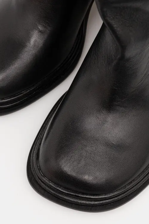 Кожаные сапоги Naked Wolfe Nature цвет чёрный каблук кирпичик Nature Nappa Prince Leather Black