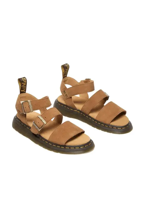 Босоножки из нубука Dr. Martens Gryphon цвет коричневый DM40625200