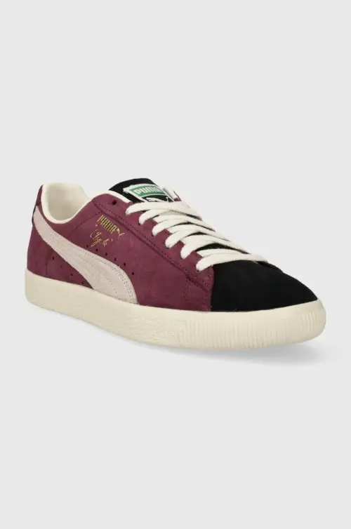 Замшевые кроссовки Puma Clyde OG цвет бордовый