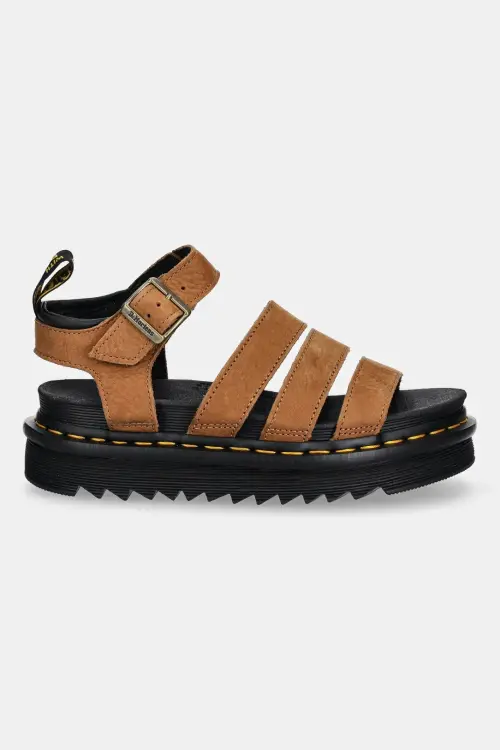 Замшевые сандалии Dr. Martens Blaire Sandal женская цвет коричневый на платформе DM41123200
