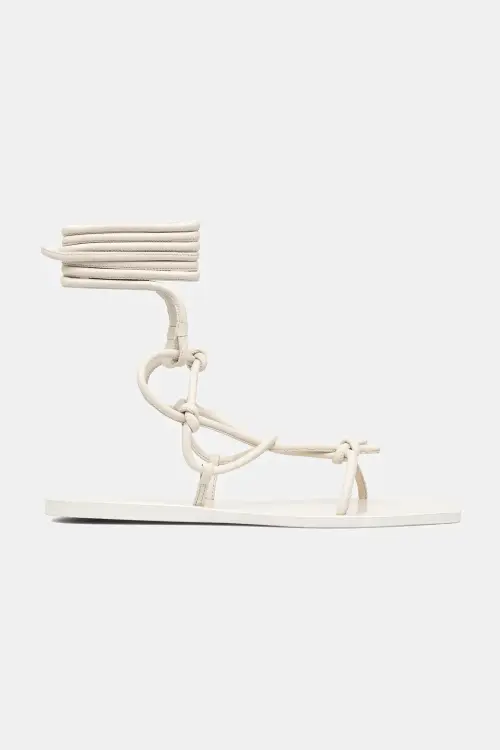 Кожаные сандалии Rick Owens Lilies Penta цвет бежевый LI01E4808