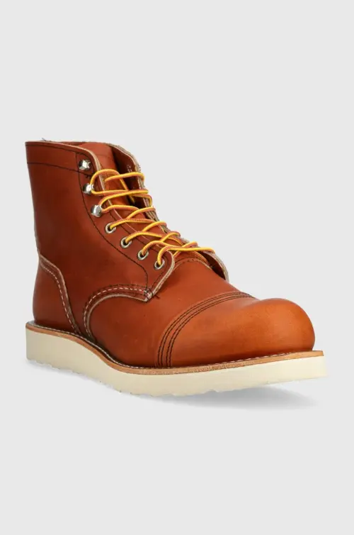 Кожаные ботинки Red Wing Iron Ranger Traction Tred мужские цвет коричневый 8089