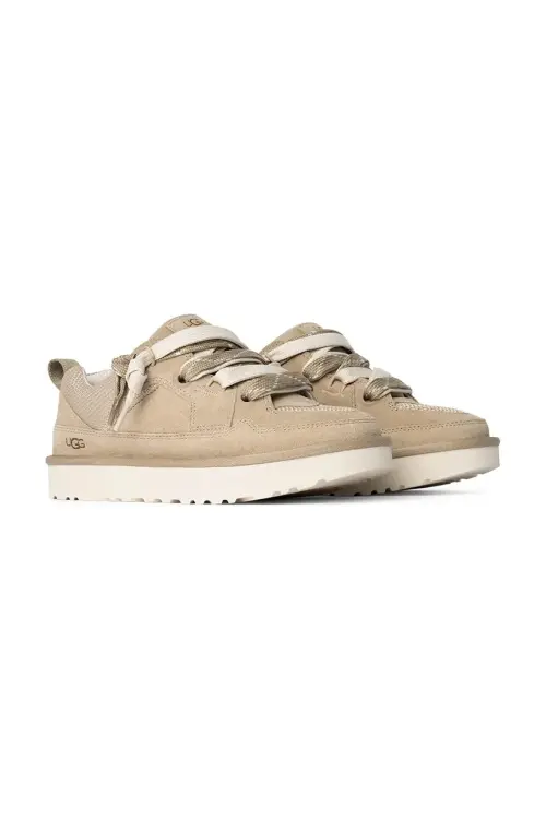 Замшевые кроссовки UGG Lo Lowmel женские цвет бежевый 1168890-MDSD