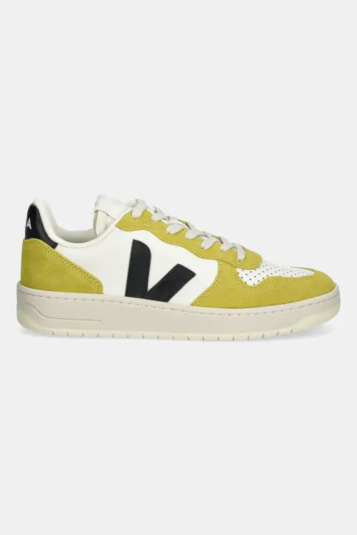 Кожаные кроссовки Veja V-10 Prime цвет зелёный VI0220502A